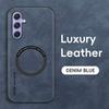 Luxury Leather Magnetic Case for Samsung Galaxy A55 5G A35 A54 A34 A14 A24 A53 A33 A13 A52S A32 A12 A51 Sheepskin Silicone Textured Protection Cover