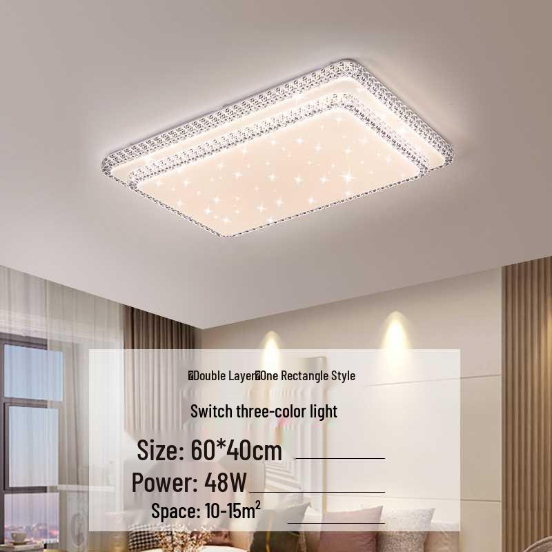 Modern Faux Crystal Round Ceiling Lamp Fixture for Living Room or Bedroom