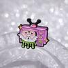 Television Colorful Pink Brooch Creative Alloy Pin With Cartoon Character For Enthusiasts Fashion