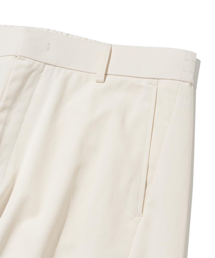 KNITTED Cotton Wide Cut Pants Ivory