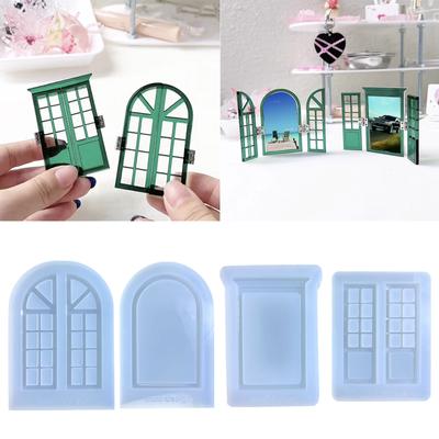 Fotorahmen-Harzform-Silikon, Bilderrahmen-Silikonform-Set für Epoxidharz, DIY-Fensterrahmen, dekorative Bastelform