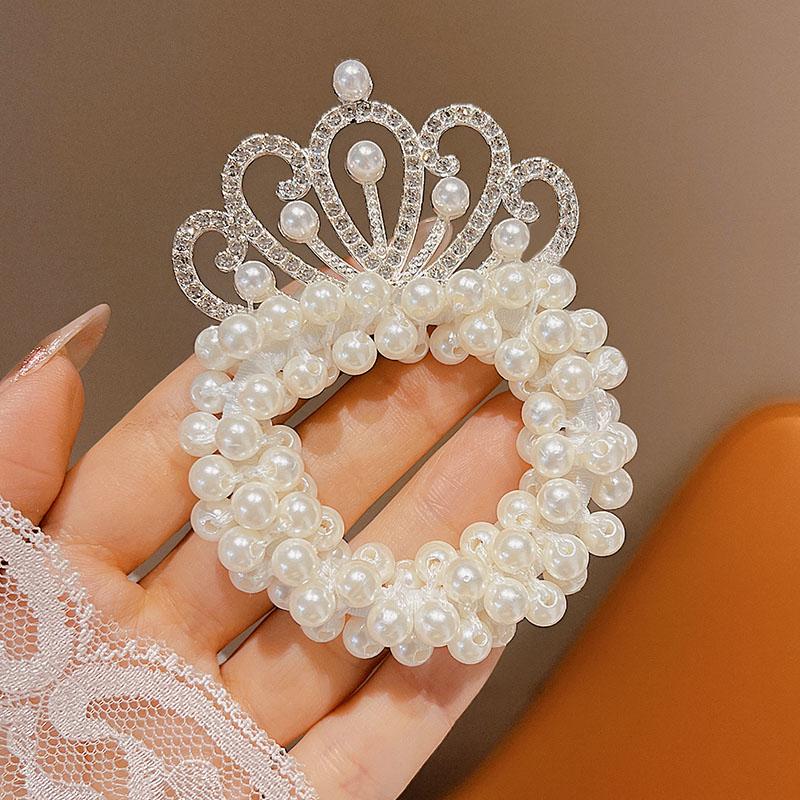 Attache de cheveux Couronne de Princesse Perle pour Enfants 2025 - Accessoires pour Cheveux Filles
