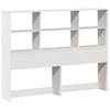 Solid Wood Bed with Shelf Without Mattress White 160x200 cm