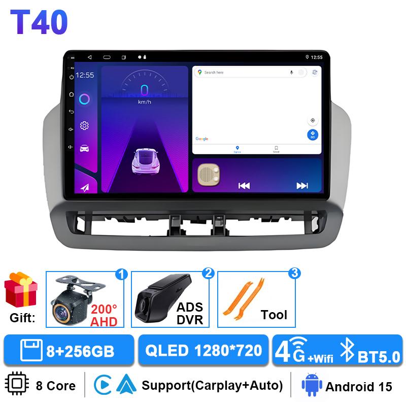 gjbn8 Car Radio For Seat Ibiza 2012 - 2015 2K QLED Android 16 Multimedia Video Player GPS 4G WIFI CarPlay Auto Wireless Stereo No 2Din