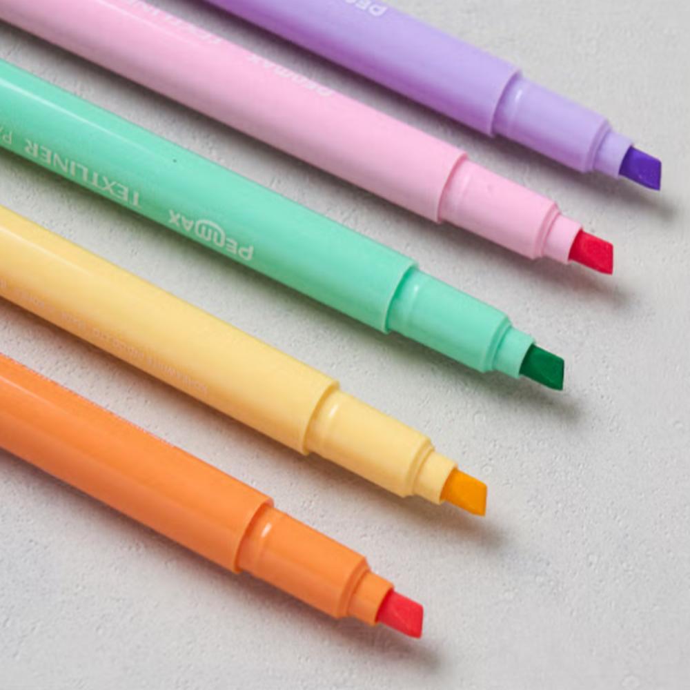 5 surligneurs pastel 4 mm doux