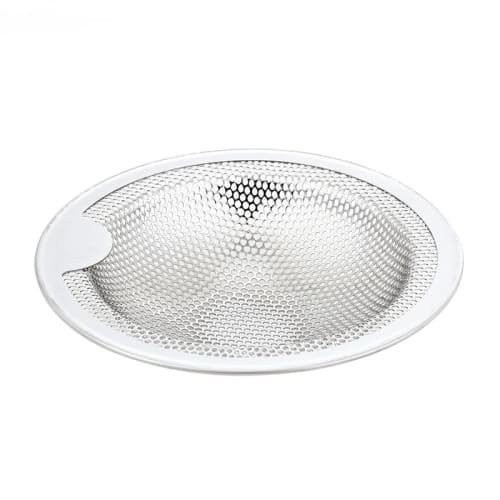 ALLVD Stainless Steel Perforated Garbage Drain with Heart-Shaped Handle for Unit Baths, Bathrooms, and Vegetable Wash Basins, Hair Capture (Size: 7.6-