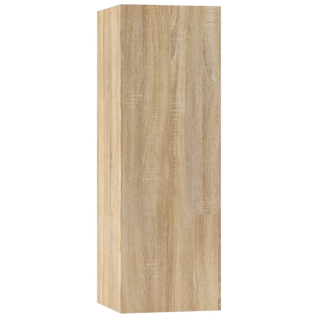 5 Piece TV Cabinet Set In Sonoma Oak Effect Particle Board