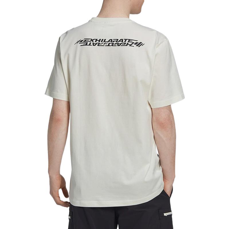 Adidas Originals Trefoil Peak Logo Print Round Neck Casual T-Shirt Men Tops White HK4983