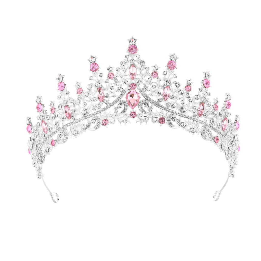 Accessoires pour cheveux en alliage, couronne de mariée, robe de mariée, bandeau en strass, couronne d'anniversaire, coiffure de bal de dîner