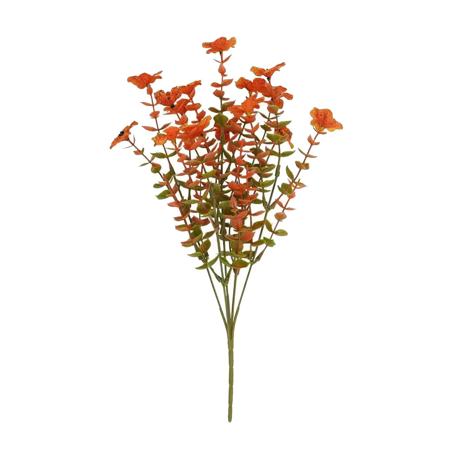 

10pcs Artificial Flowers Wedding Bridal Bouquet Christmas Decoration Vase For Home Fake Plants Scrapbook Autumn Garden One Size