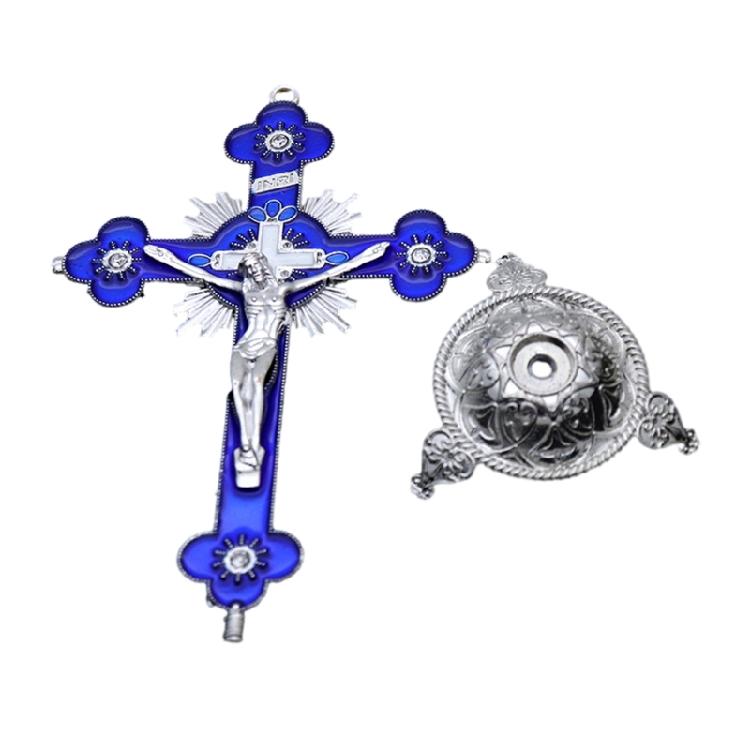 Christian Catholic Cross Ornament Pendant Home Church Pray Ornaments Souvenir