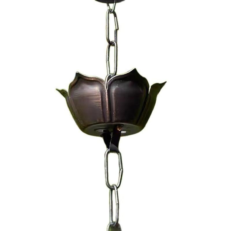 Rain Chain Drainage Chain New Horticulture Chinese Decoration Rain Chain Temple Zen Rain Chain Courtyard Rain Chain Lotus Flower