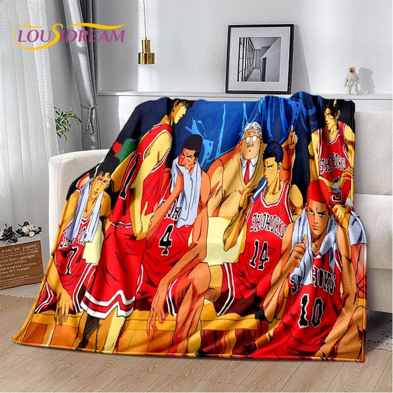 Slam Dunk Anime Cartoon Soft Plush Blanket,Flannel Blanket Throw Blanket for Living Room Bedroom Bed Sofa Picnic Cover Bettdecke