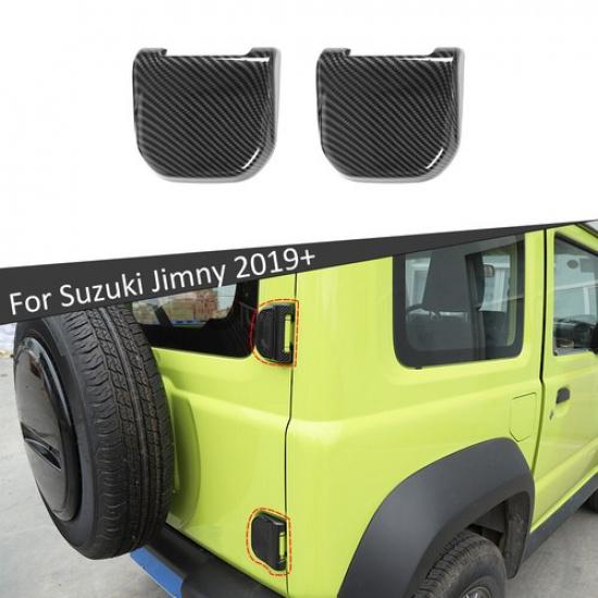 Kohlefaser Heckklappe Tür Scharnier Abdeckung Verkleidung Dekoration für Suzuki Jimny +