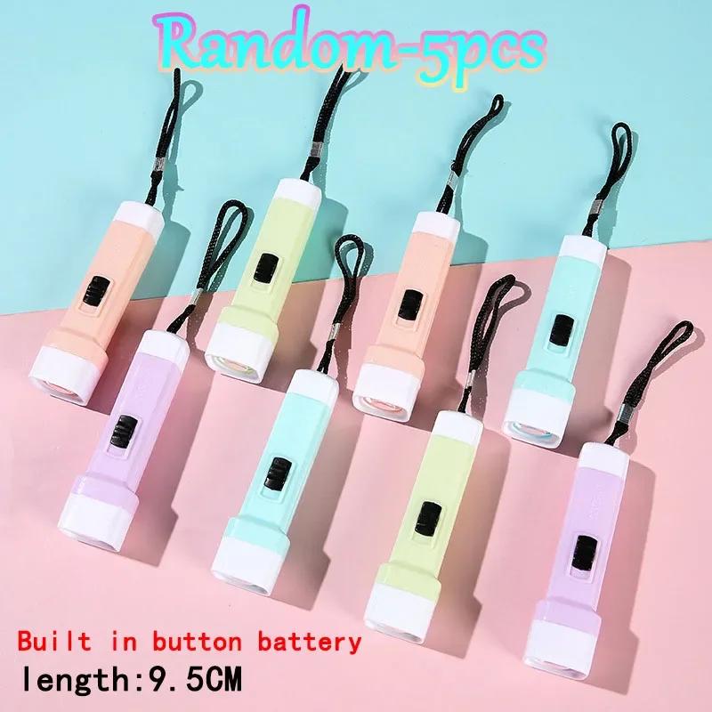 5-30Pcs Mini Plastic Flashlight for Kids LED Small Torch for Home Use Portable Emergency Light for Power Outage