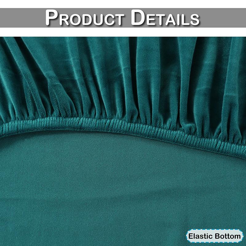 1Pc Solid Color Fashion Armless Accent Chair Cover DIY Polyester Fiber Stretch Slipcovers Protector Velvet Single Sofa covers