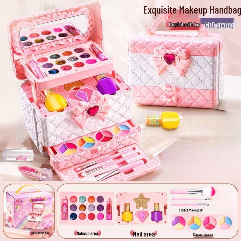 Children's Makeup Toy Set: Nail Polish, Lipstick, and Girl's Cosmetics Box - Perfect Birthday Gift