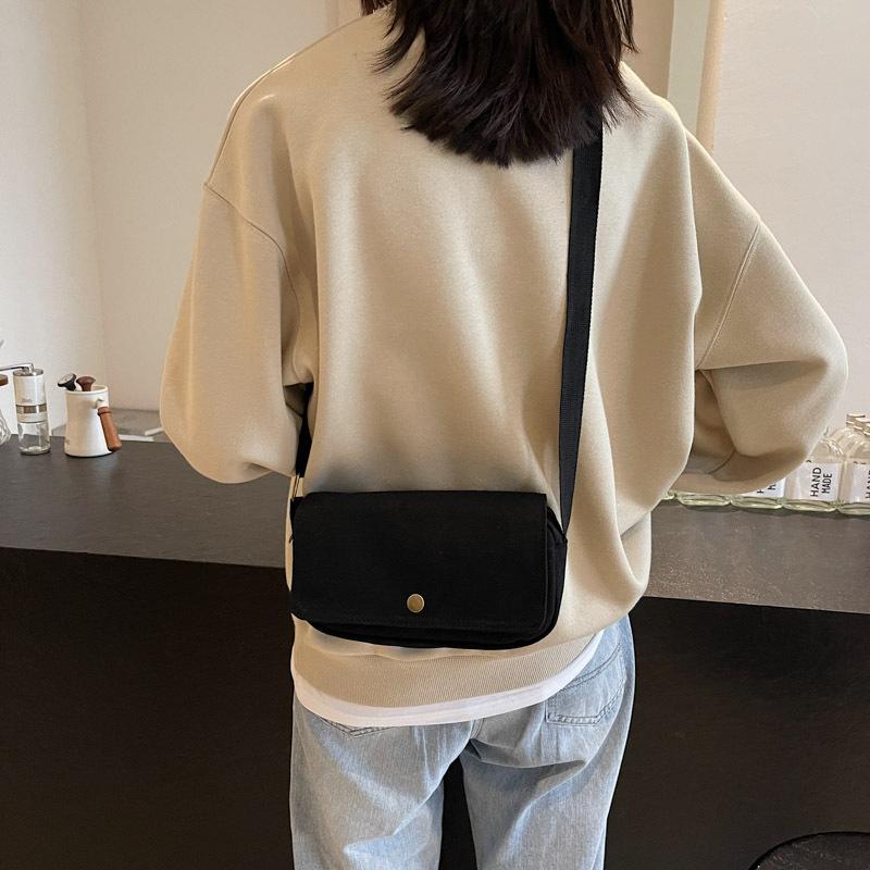 2025 Japanese fashion canvas small mobile phone bag casual men's workwear style crossbody bag couple simple shoulder bag