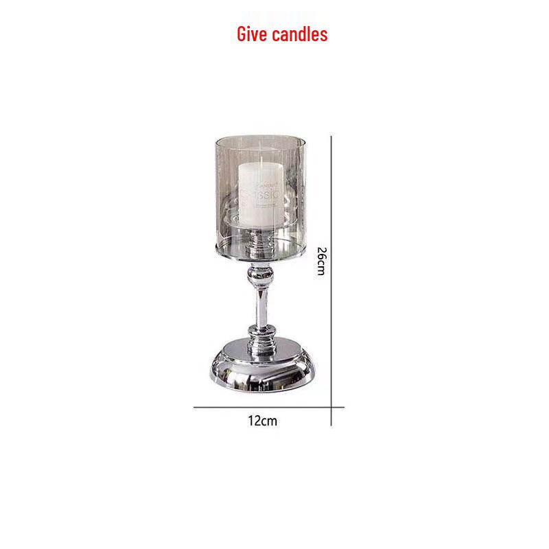 Nordic Luxury Glass Candle Holder: Romantic Retro Table Decoration for Candlelight Dinners