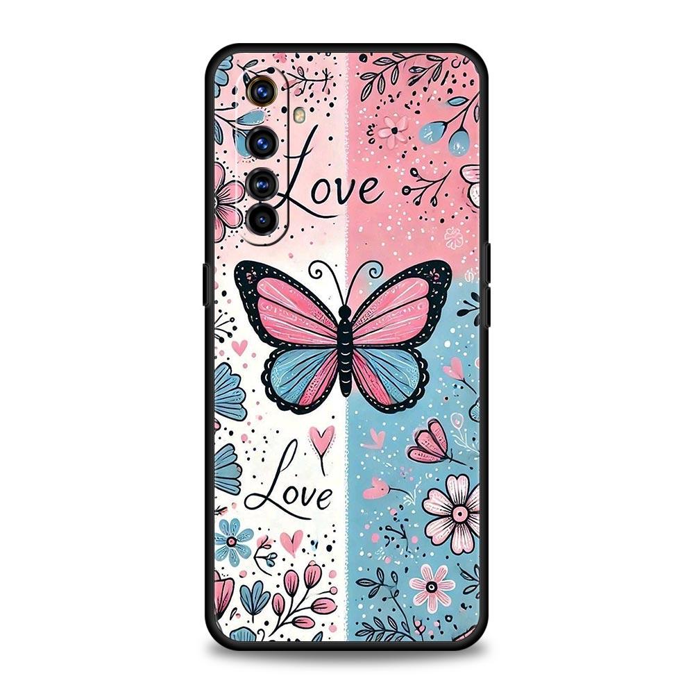 Fashionable Butterfly Flower Pattern Soft TPU For Realme 13 12 11 10 9 Pro Plus GT3 GT2 C21 C25 C35 C53 C55 C67 Pro Phone Case