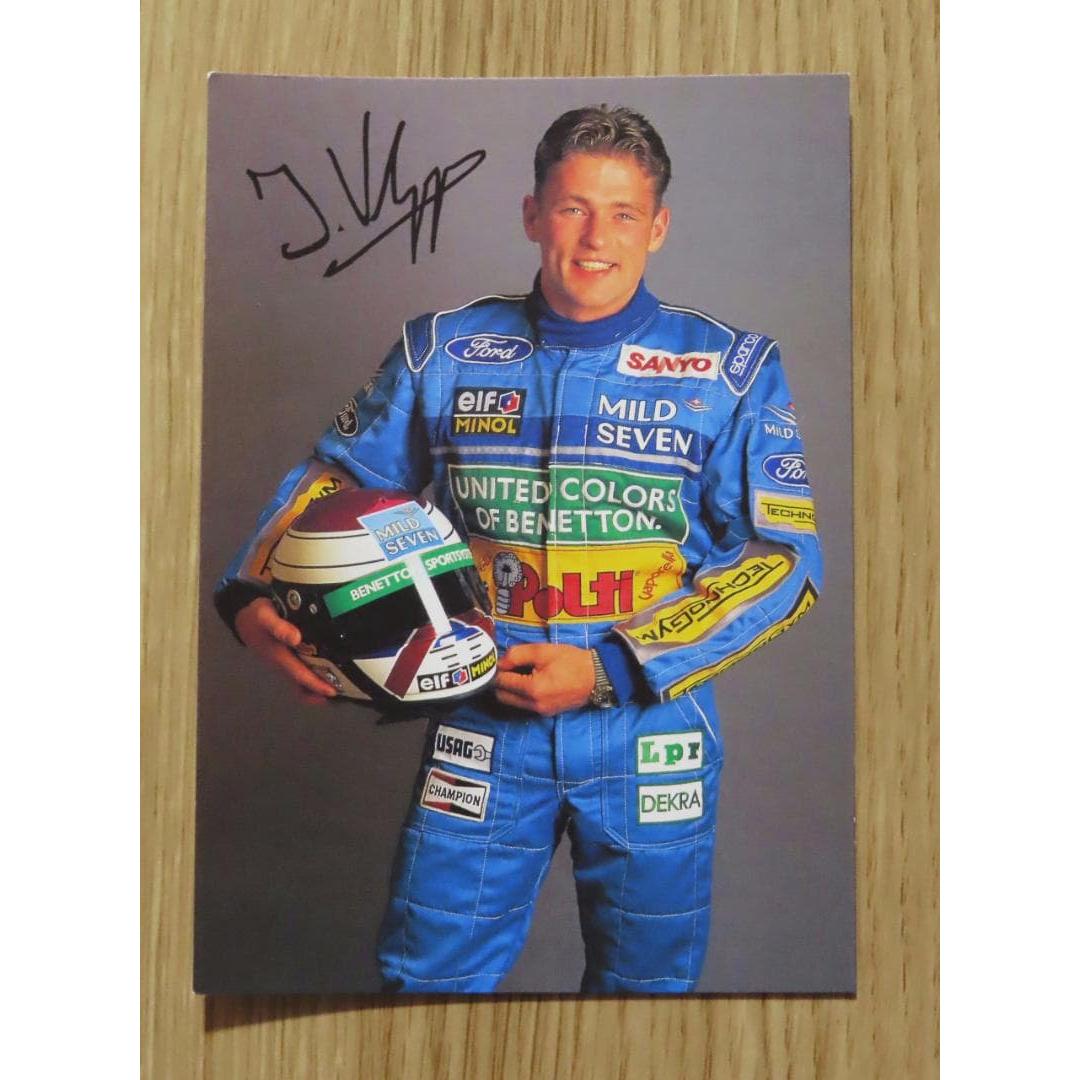 Used [Official team/Good condition] Jos Verstappen postcard / Benetton F1