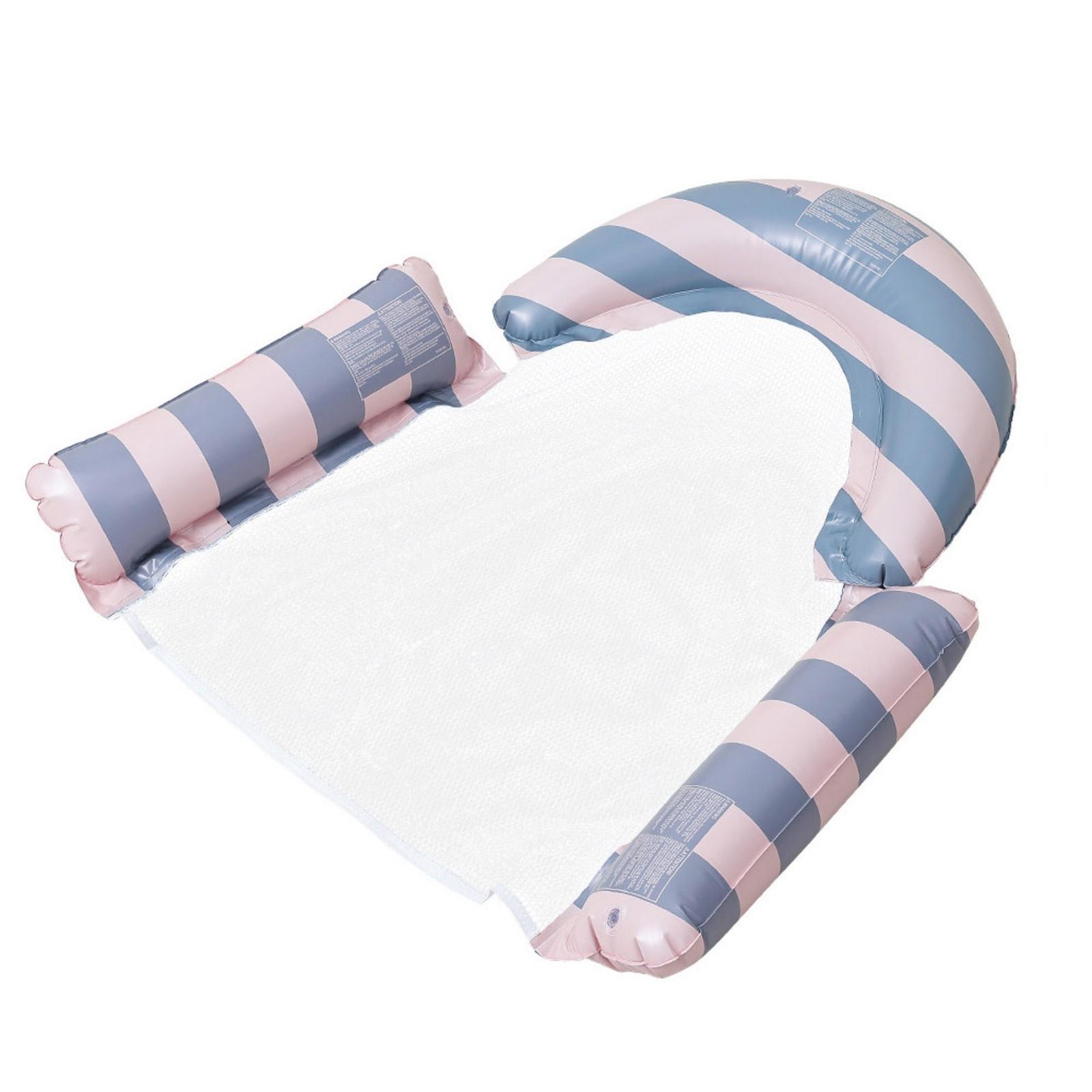 

Hollow And Breathable Swimming Pool Inflatable Float , Foldable Striped Floating Bed, Inflatable Swimming Pool One Size небо синє кольору