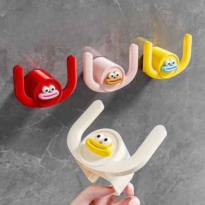 Cute Cartoon Wall-Mounted Slipper Rack, Adhesive Bathroom