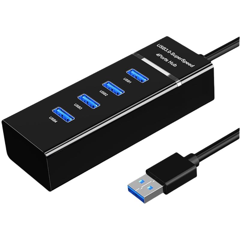

4 Port USB 3.0 Hub USB Splitter Multifunction 4 Port USB Hub Plugs & Play Hub ABS Dock for Streamlined Connection Solution 1