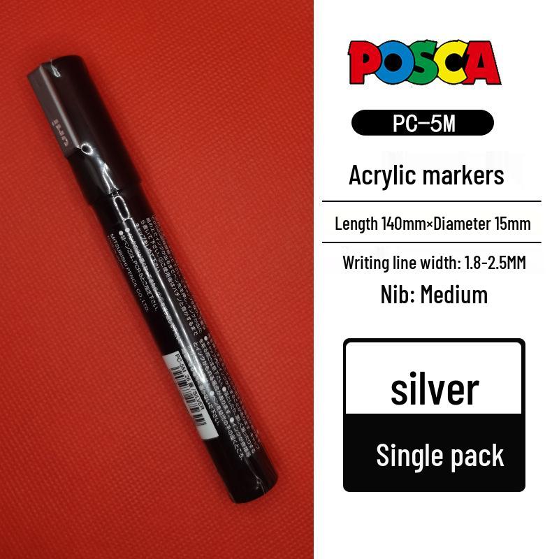 Mitsubishi POSCA PC-5M Wasserbasierter Poster- & Graffiti-Stift, Mittlere Spitze (1,8-2,5 mm), 17 Farben