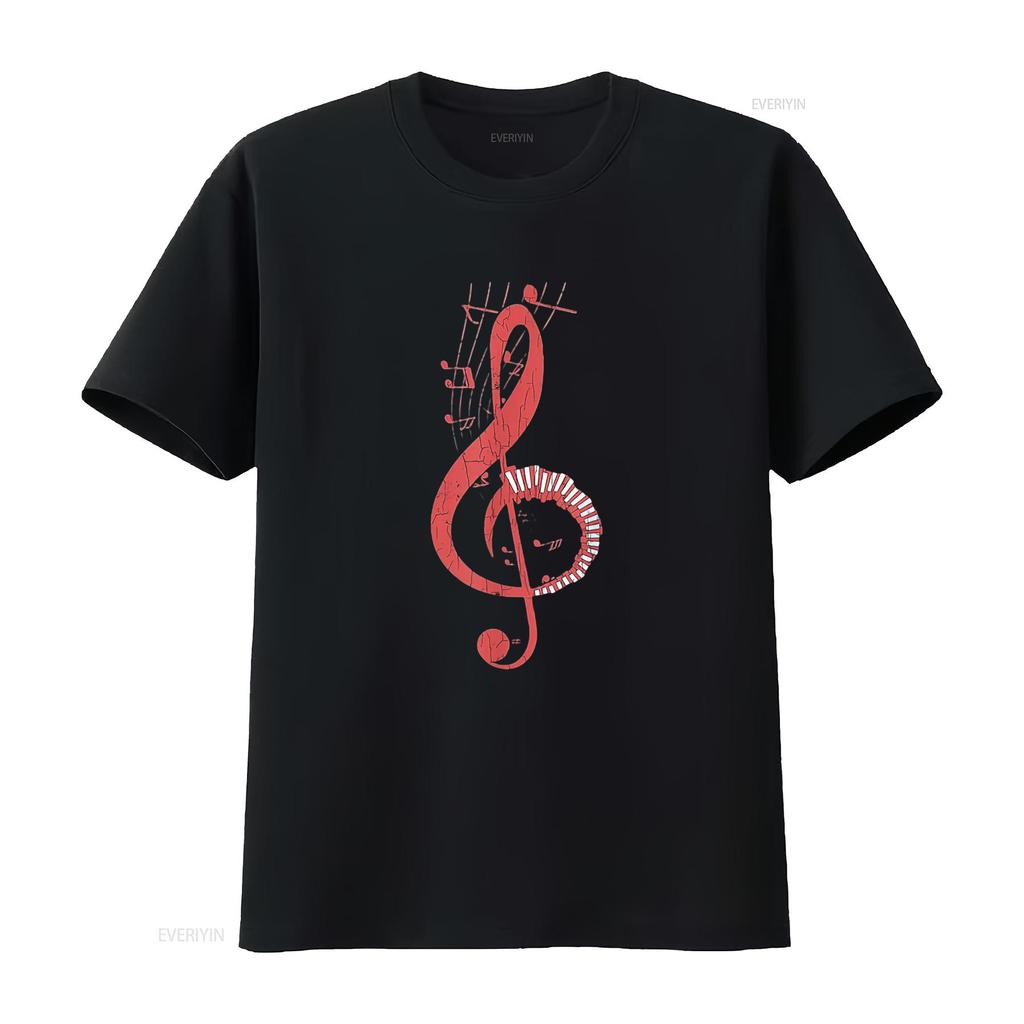 Womens Piano Music Funny Player Musician T Shirt Black Large vintage Washed fashion Top For Everyday Wear designer clothes