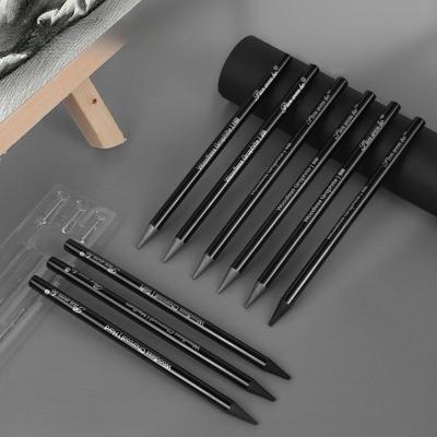 3/6pcs Black Charcoal Pencil Set Without Wood All Charcoal Pencils Students Sketch Painting Solid Core Art Supplies