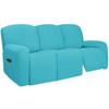 3 Seat Stretch Sectional Recliner Sofa Slipcover With Elastic Bottom Soft Washable Furniture Pet Protector Couch Cover