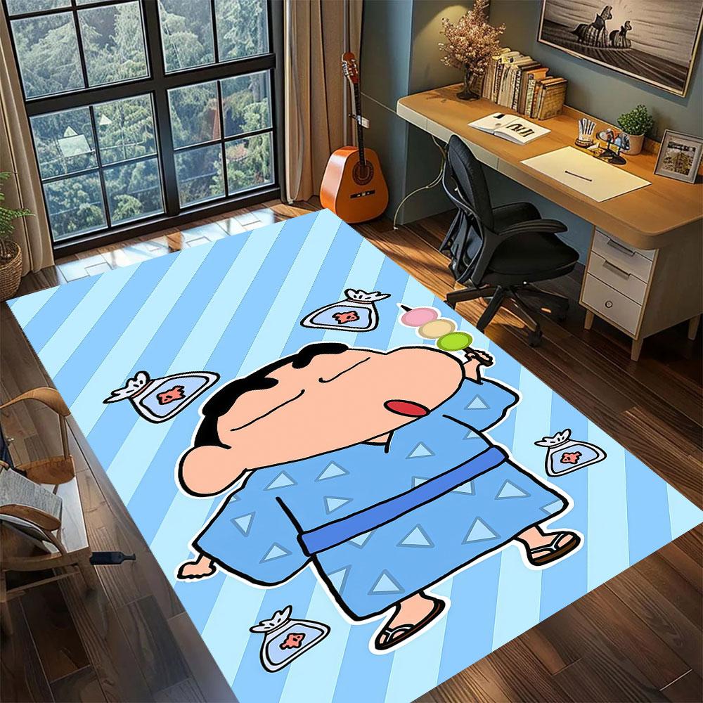 Shinchan Anime Character Carpet for Living Room Bedroom Home Decor Cool Movie Mat Play Floor Mat
