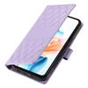 For Oppo A5x 5G/4G Case Rhombus Stitching Wallet Stand Leather Phone Cover with Long/Short Strap