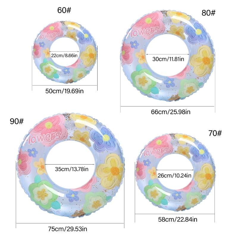 Flower Swimming Rings Inflatable Swim Rings Inflatable Pool Float Flower Floats Swimming Pool Hoop Swim Float Rings