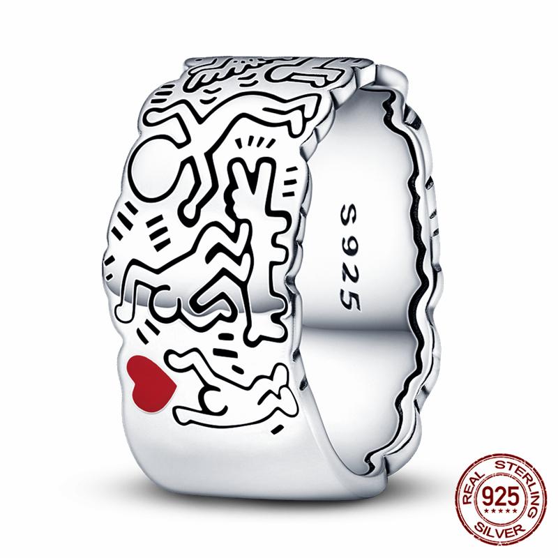 Brand New 100% Genuine 925 Silver Women's Ring Original Heart Crown Rose Gold Crystal Engagement Ring Wedding Anniversary Jewelr