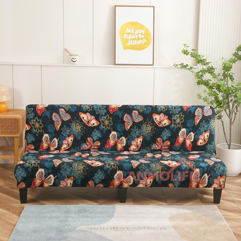 

Чехол для складного дивана-кровати с простой эластичностью, без подлокотников, утолщенный, пыленепроницаемый чехол для дивана, все включено 190—210cm