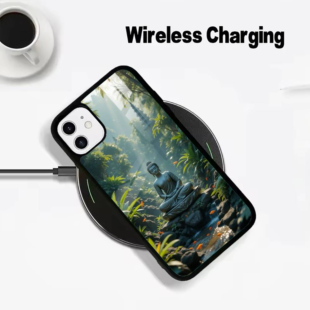 Shakyamuni Buddha Phone Case For IPhone17 16 15 14 13 12 11 Pro Max 16/15/14Plus Wireless Charger Cover Funda