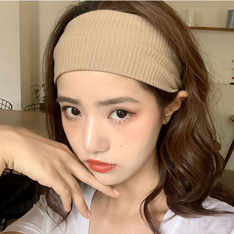 Elastic Cotton Sports Solid Color man headband for women Elastic Headbands Fitness Yoga Hair Bands Stretch Makeup Accessories