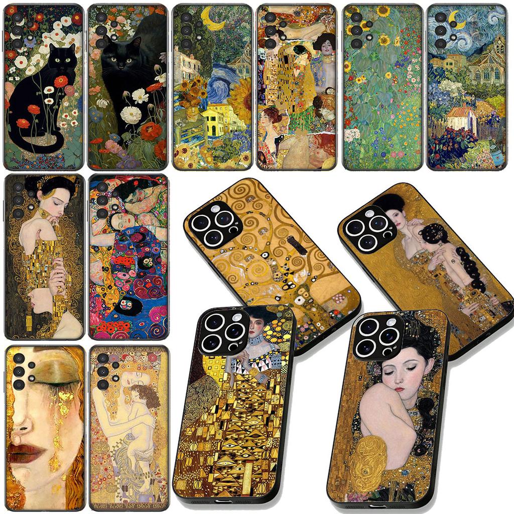 Art Gustav Klimt Protective Cover for Samsung Galaxy S25 Edge S24 S23 FE Plus Ultra A16 A15 A55 A57 5G Phone Case