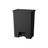Asvel Trash Can with Lid, Lightweight Pedal, 45L, Black, Slim Depth, Evan Pedal Wide