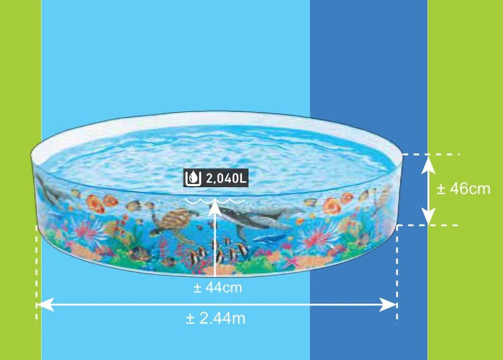 INTEX Coral Reef Snap Set Pool, 244 x 46 cm, 58472 [Official Japanese Product]