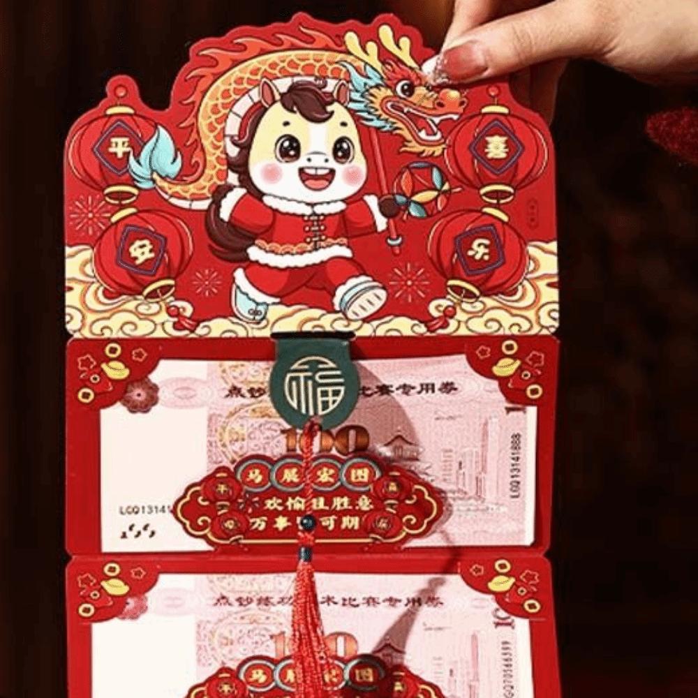 2026 Horse Year Folding Red Envelope Traditional Lucky Money Pocket  Birthday Celebration