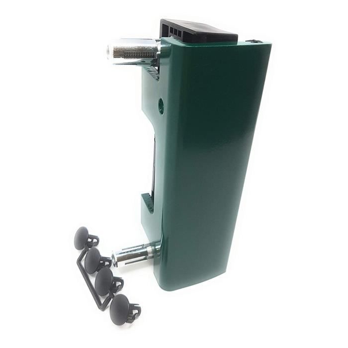 Locinox gâche réglable type industriel en acier inoxydable pour profils carrés en ral 6005, vert