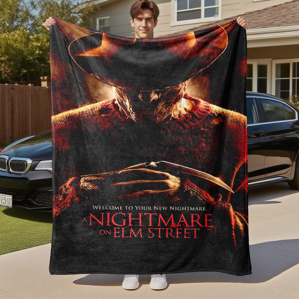 nightmare elm street freddy - Throw Blanket, Soft Bedding Cover, Flannel Blankets, Living Room, Travel, Camping,All Seasons Use98