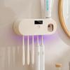 YIXI Wall-Mounted Toothbrush Holder with Automatic Toothpaste Dispenser