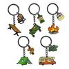Pingente de Chaveiro Liga de Zinco Processo de Gotejamento de Óleo Estilização Tema Camping Porta-Chaves Portátil Design Versátil Chaveiro com Tema Natureza
