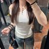 Korean Wear White Slanted Shoulder Short-sleeved T-shirt Women's Summer New Spice Girl Style Waist and Thin Off-the-shoulder Top