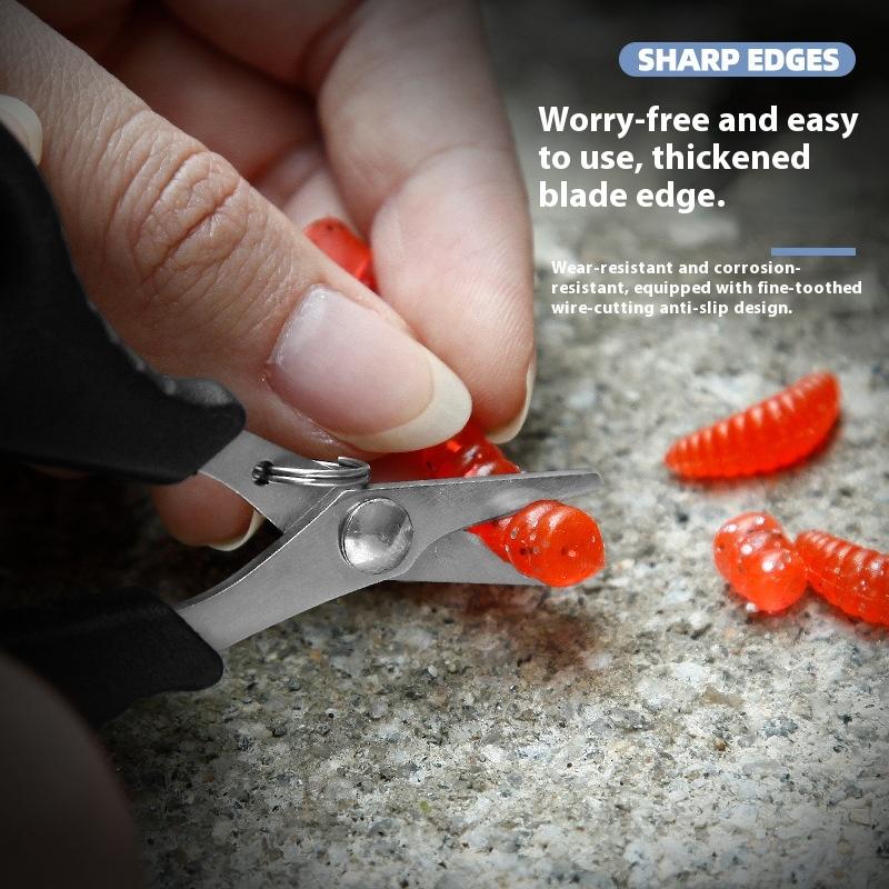 1Pc Titanium Coating Stainless Steel Fishing Scissor Plier Cut Pe Braid Line Cutter Plies Carp Fishing Accessories Tools