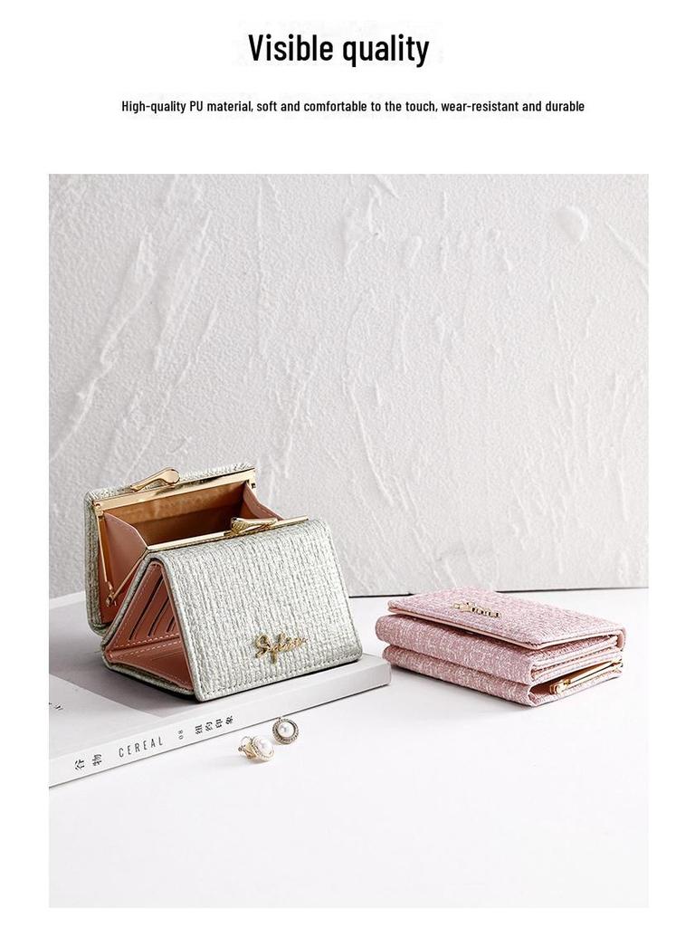 2024 Cute Japanese & Korean Multifunctional Student Card Holder & Coin Purse - Stylish Ladies' Tri-Fold Wallet